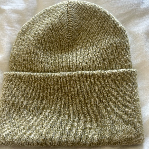 Carhartt Unisex Flaxseed Oat Milk Marl Acrylic Knit Beanie Hat - Picture 3 of 5